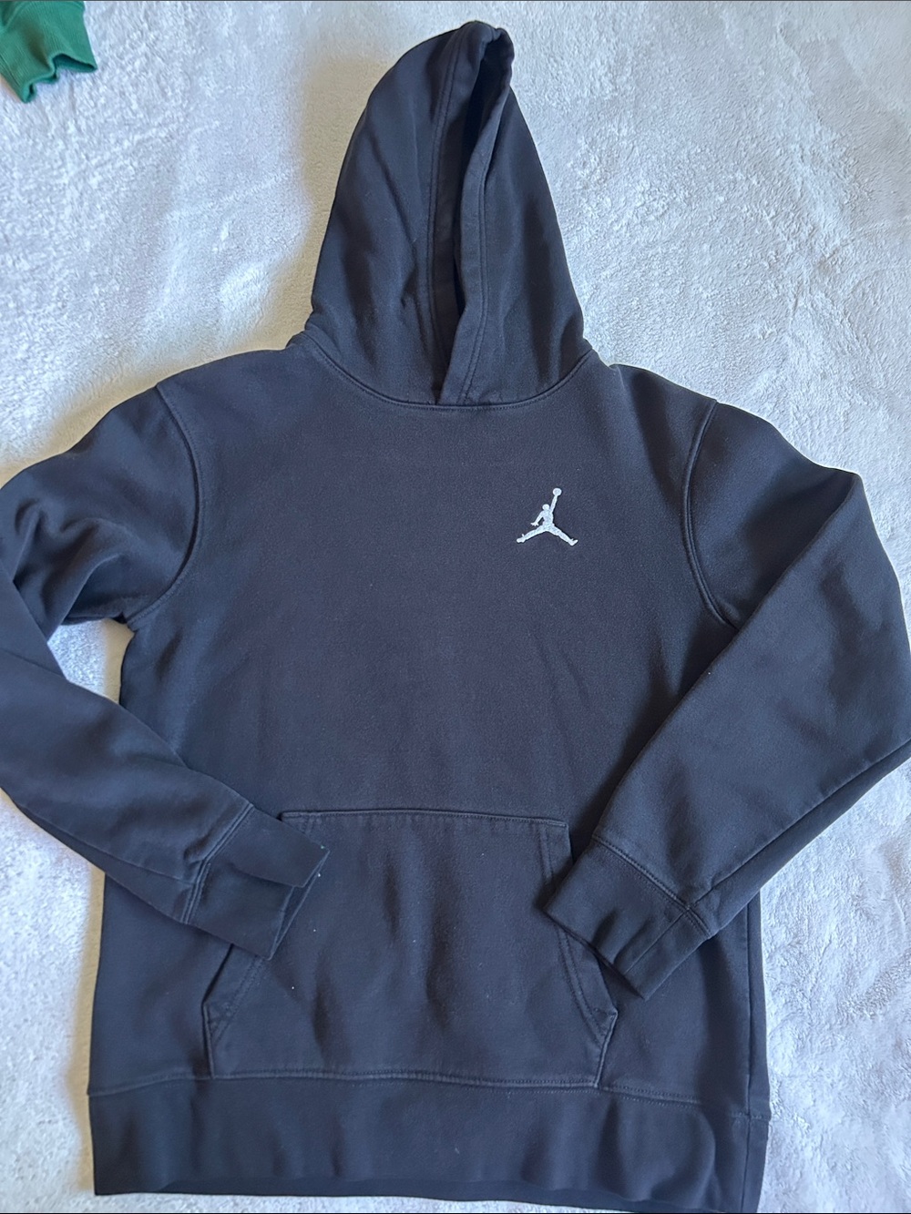 Jordan Black Crewneck Hoodie with White Jumpman